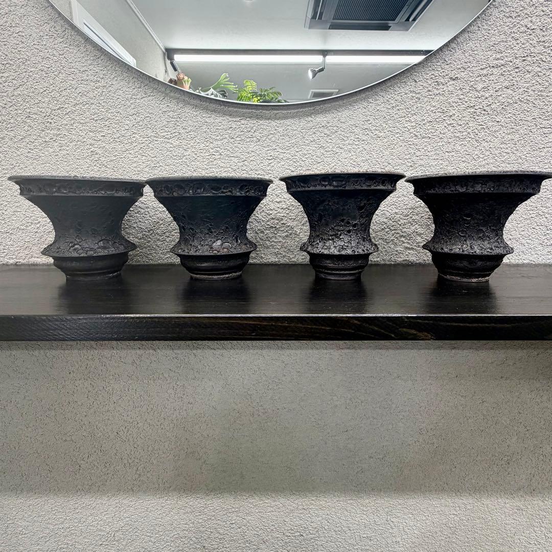 カタチ製作所Mederupot ドリッパー M クレーターブラック　4つセット