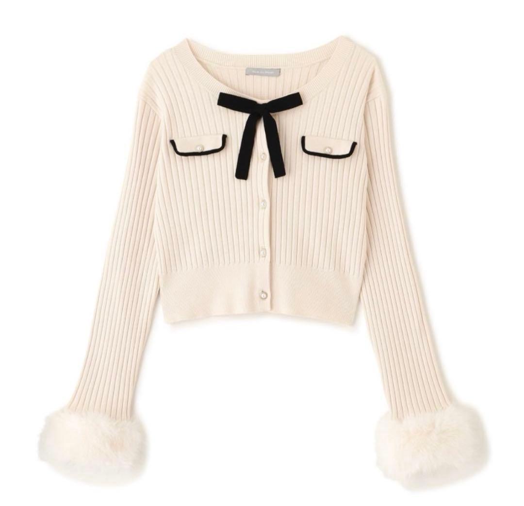 JILL BY JILLSTUART 袖フェイクファーカーデトップス