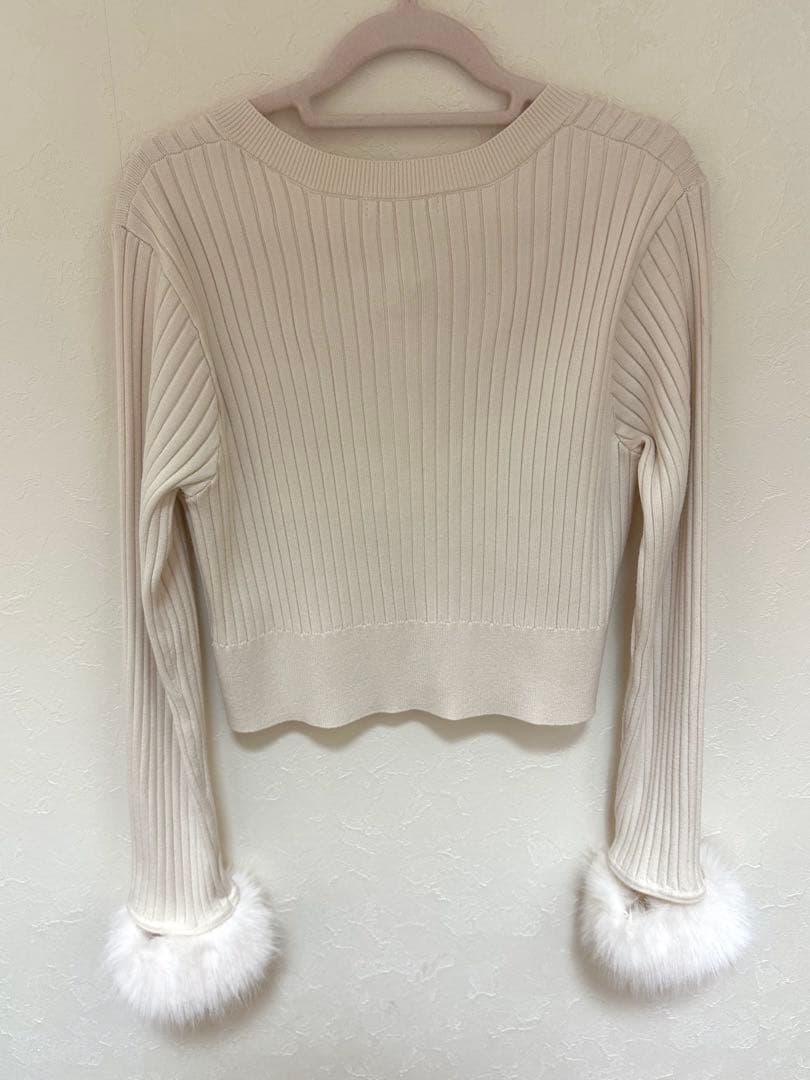 JILL BY JILLSTUART 袖フェイクファーカーデトップス