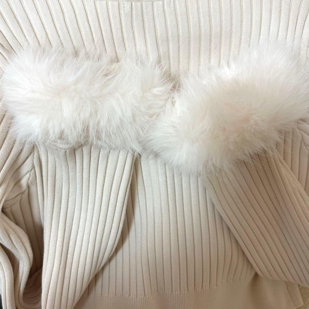 JILL BY JILLSTUART 袖フェイクファーカーデトップス