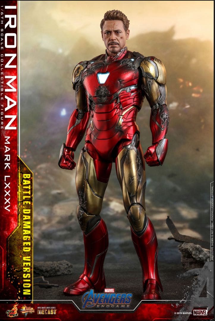 【美品】ホットトイズ/エンドゲーム アイアンマン MK85 バトルダメージ