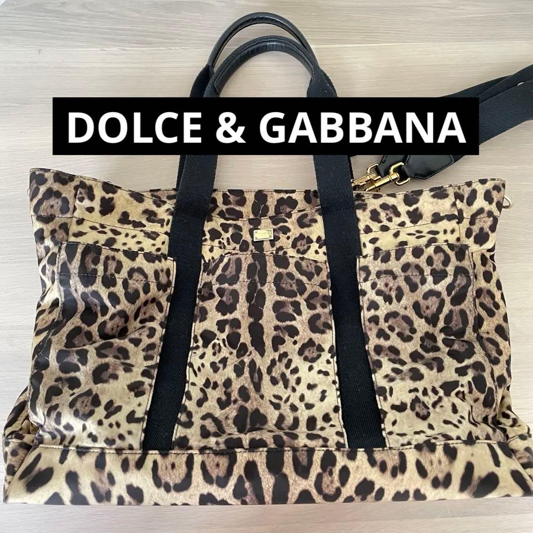 DOLCE & GABBANA マザーズバッグ レオパード ドルガバ