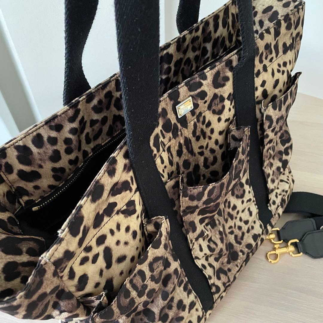 DOLCE & GABBANA マザーズバッグ レオパード ドルガバ