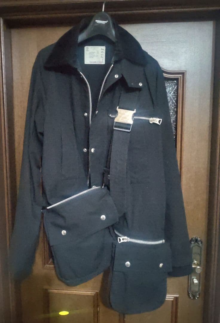 Sacai Bag Detail ButtonedJacket ポーチ付ブルゾン