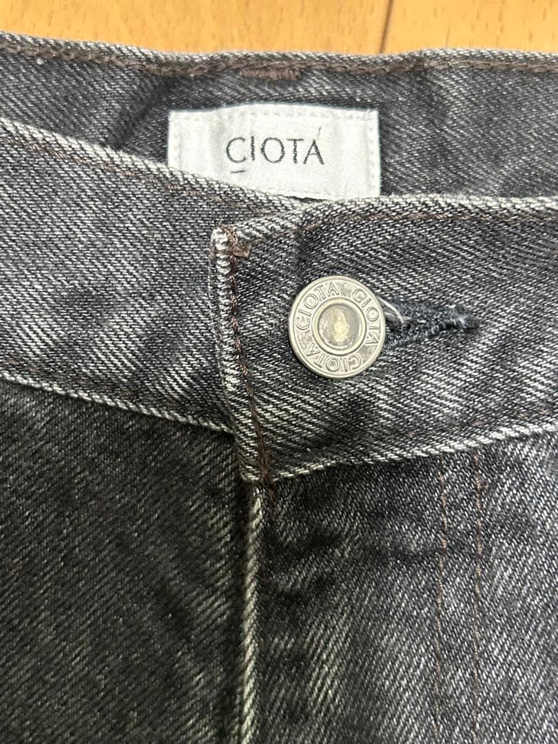 ブラック スビンコットン 13,5oz バギーデニム