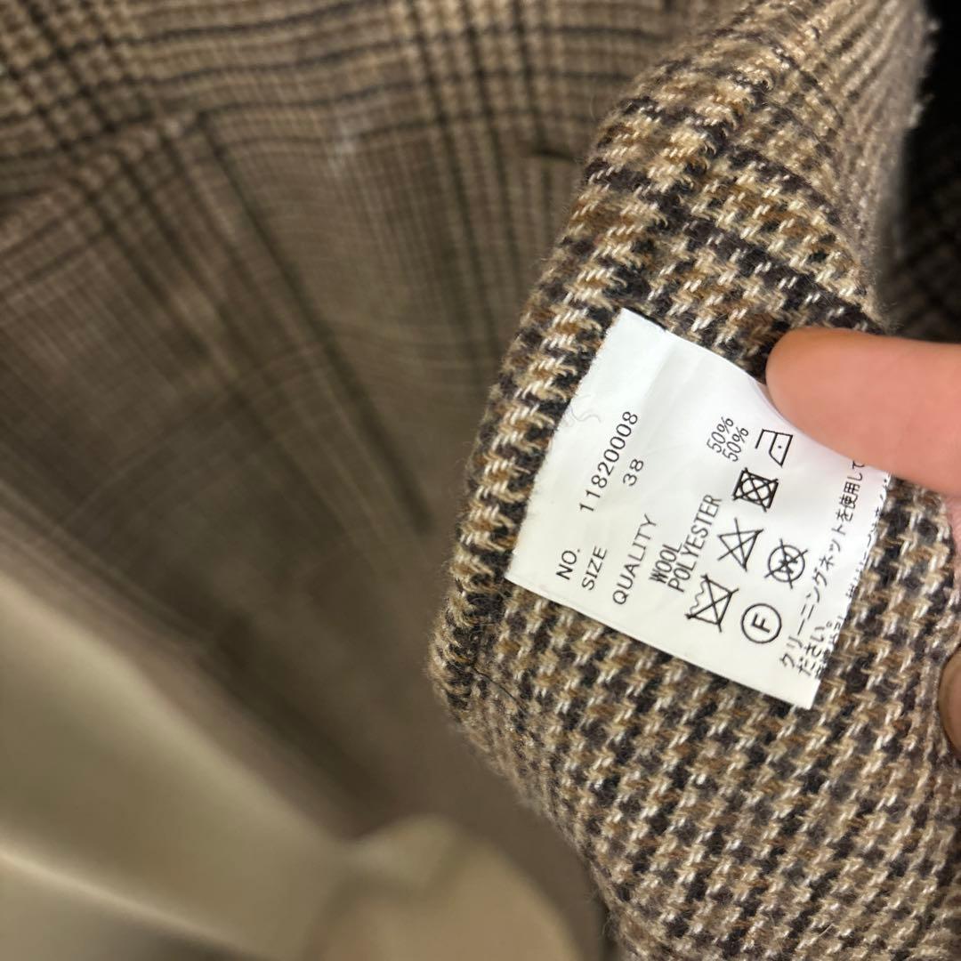 TODAYFUL ステンカラーチェックコート