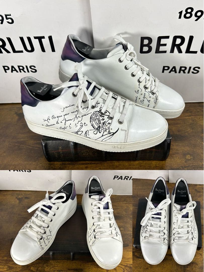 25.1万円　美品 Berluti プレイタイム スクリット スニーカー 9