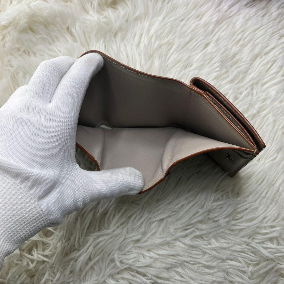 ✨極美品✨LOEWE トライフォールドウォレット　アナグラム　レザー　付属品完備