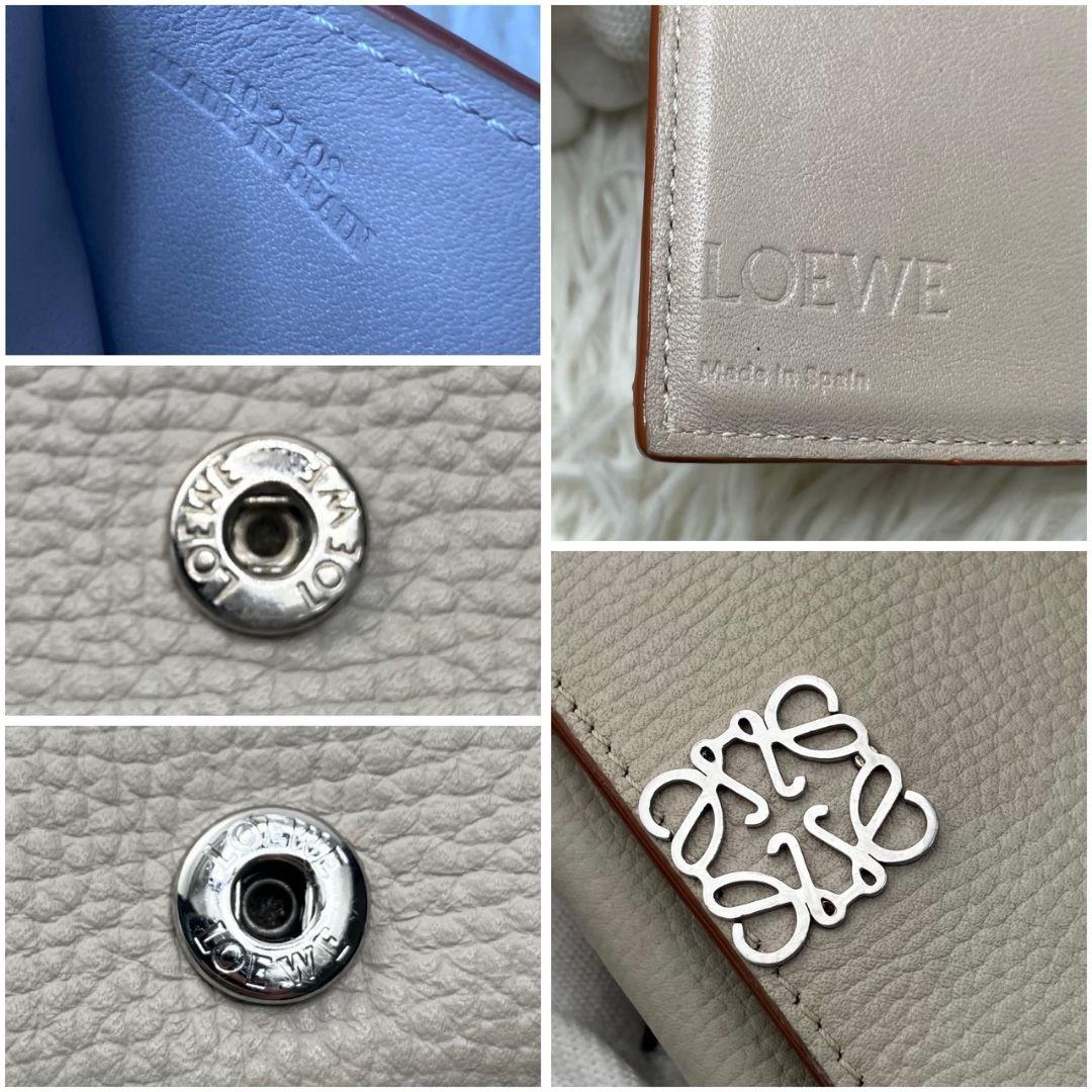 ✨極美品✨LOEWE トライフォールドウォレット　アナグラム　レザー　付属品完備