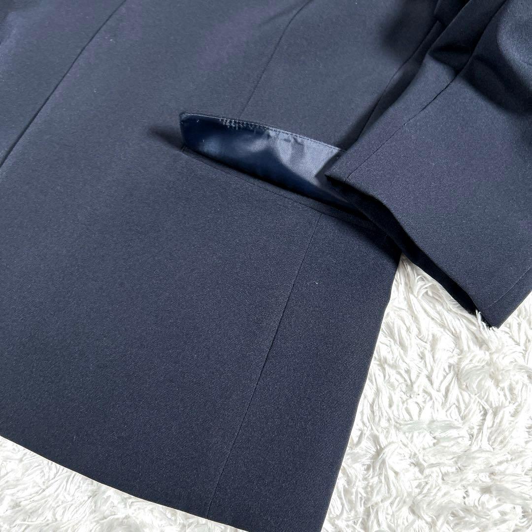 【新品・大きいサイズ XL】　ロペピクニック 他　パンツスーツ　ノーカラー　濃紺