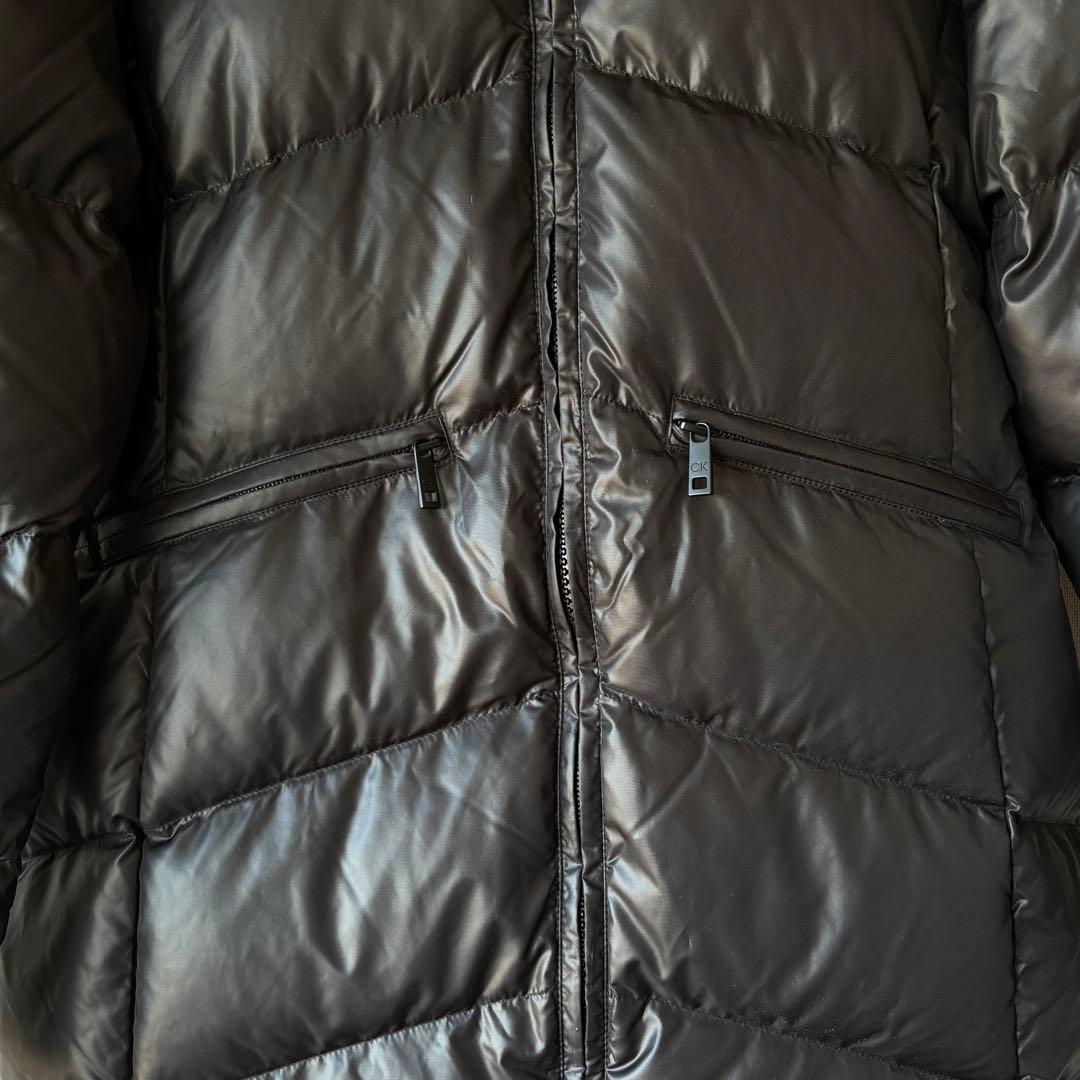 未使用タグ付き　訳あり　カルバンクライン　ロングダウンコート　Sサイズ　ブラック