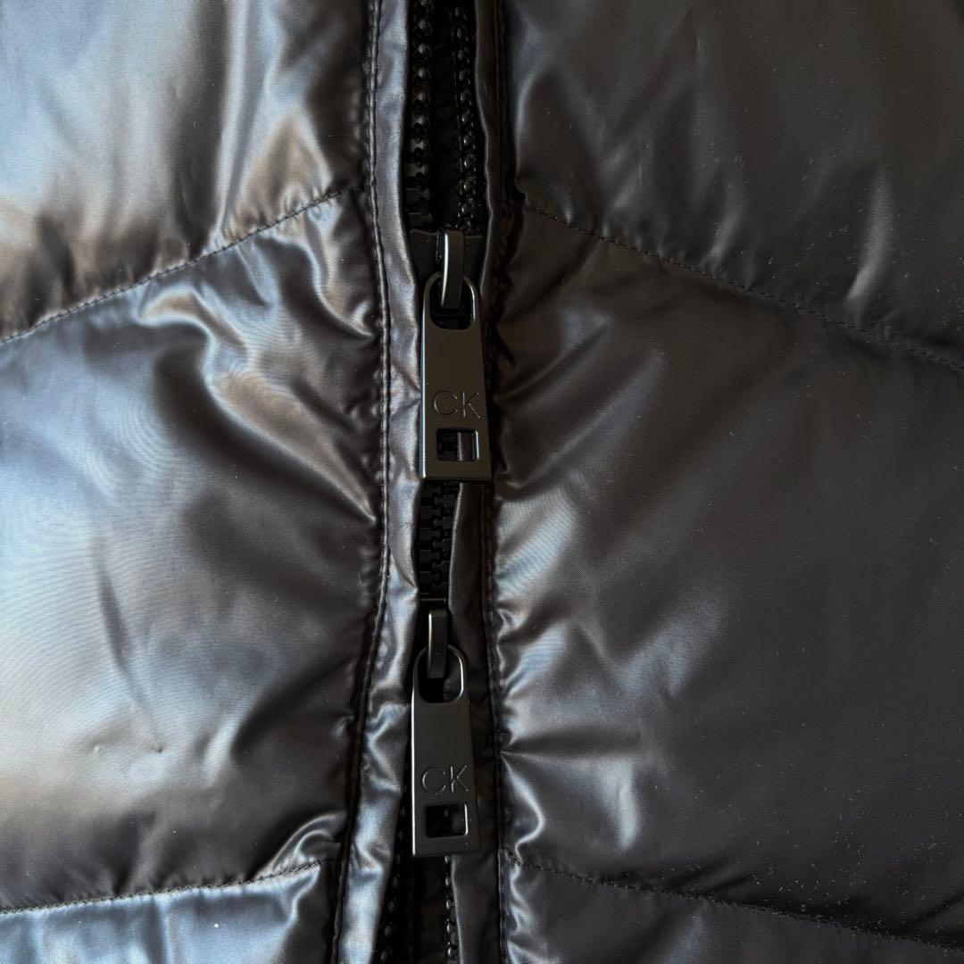 未使用タグ付き　訳あり　カルバンクライン　ロングダウンコート　Sサイズ　ブラック