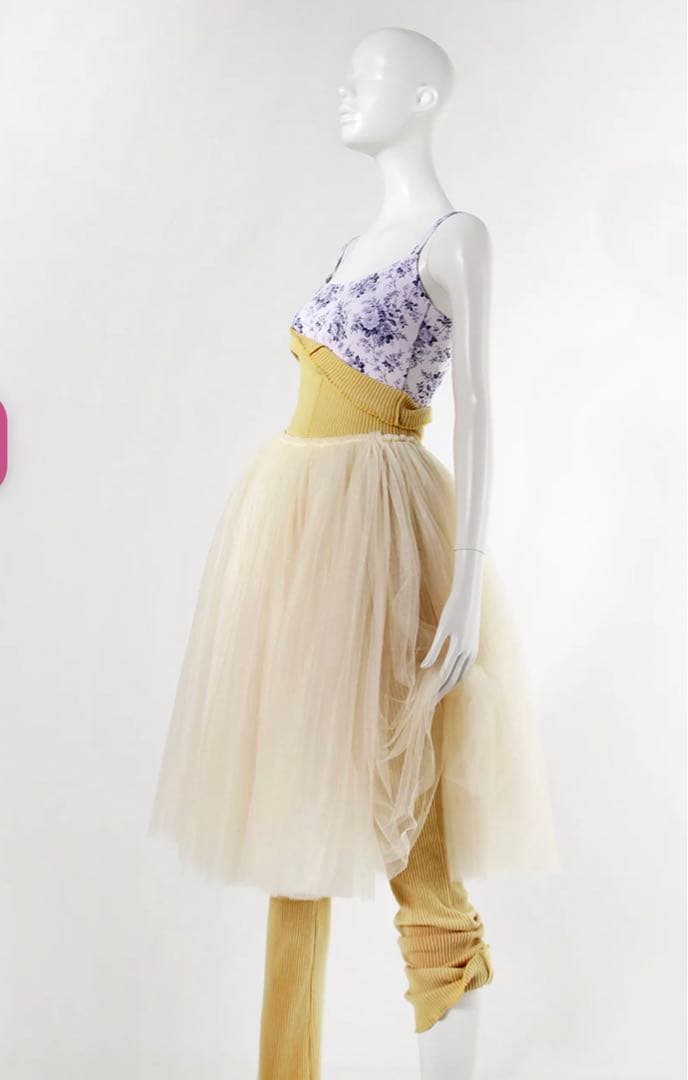 【極美品】LEVDANCE アンクルニットパンツ ピンクベージュ S