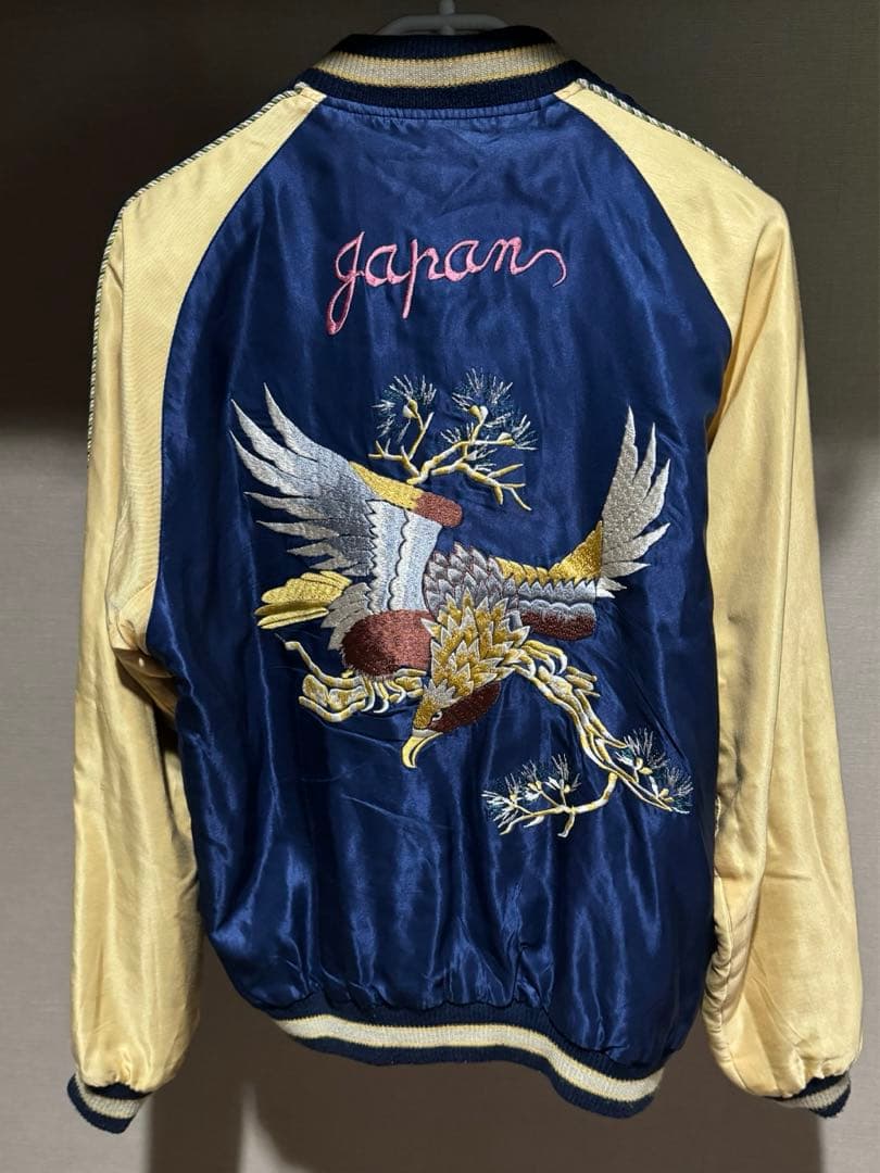 美品 テーラー東洋 両A面 スカジャン 黒虎 鷹 Lサイズ TT14465