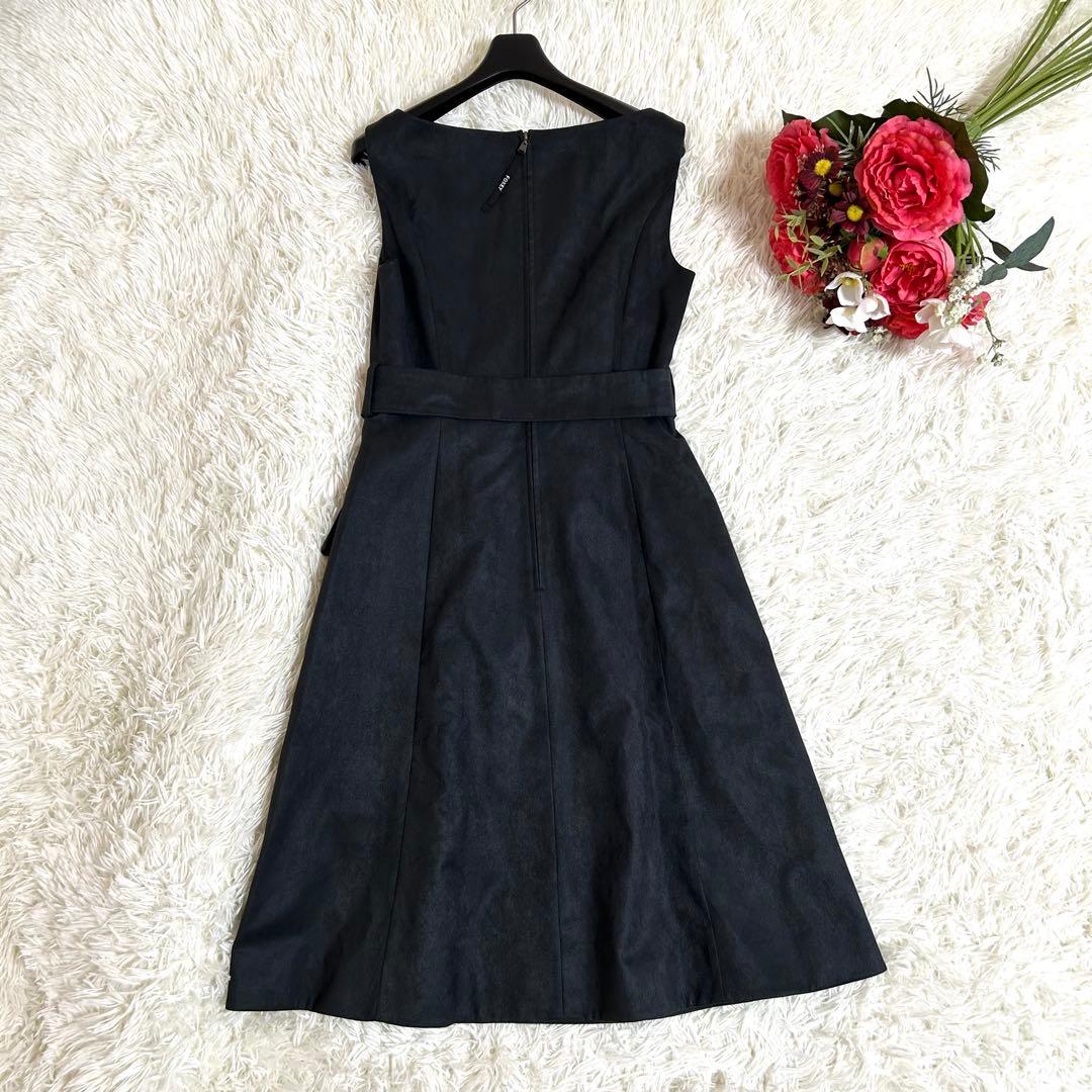 極美品✨2020年 フォクシー 定価7.4万✨ロゴジップ✨スエード ワンピース