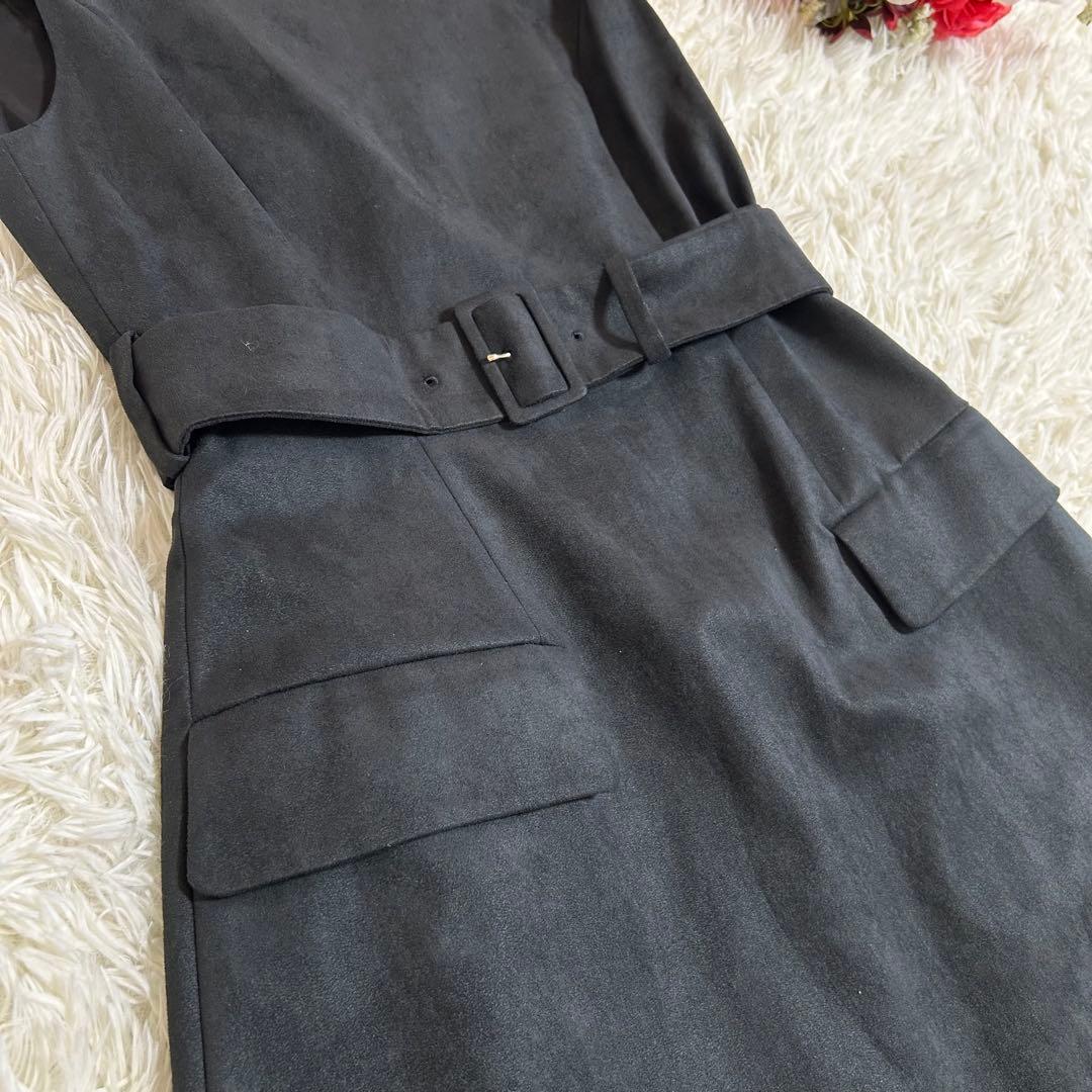 極美品✨2020年 フォクシー 定価7.4万✨ロゴジップ✨スエード ワンピース