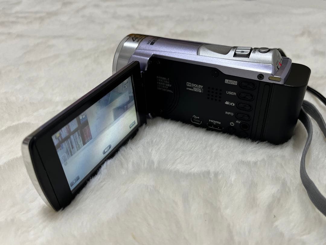 美品　JVC Everio GZ-HM33 パープル ビデオカメラ