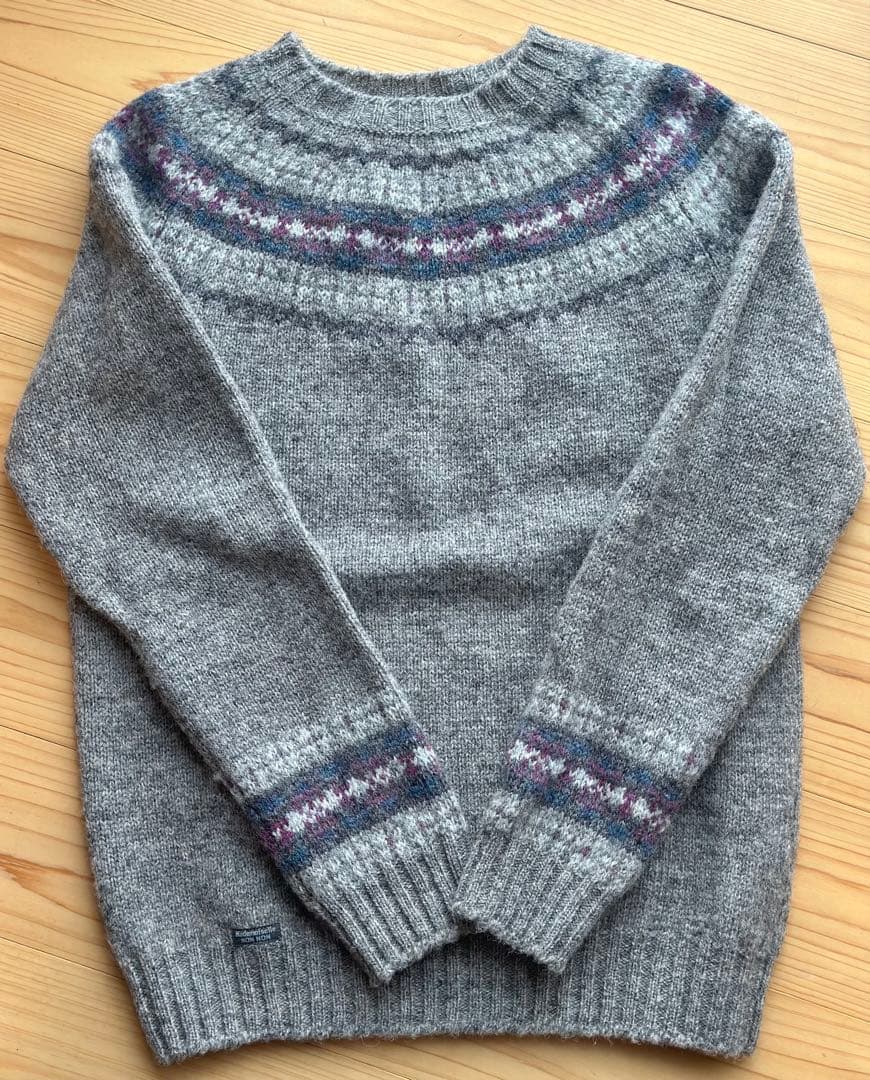 Mademoiselle NON NON グレー フェアアイルニット