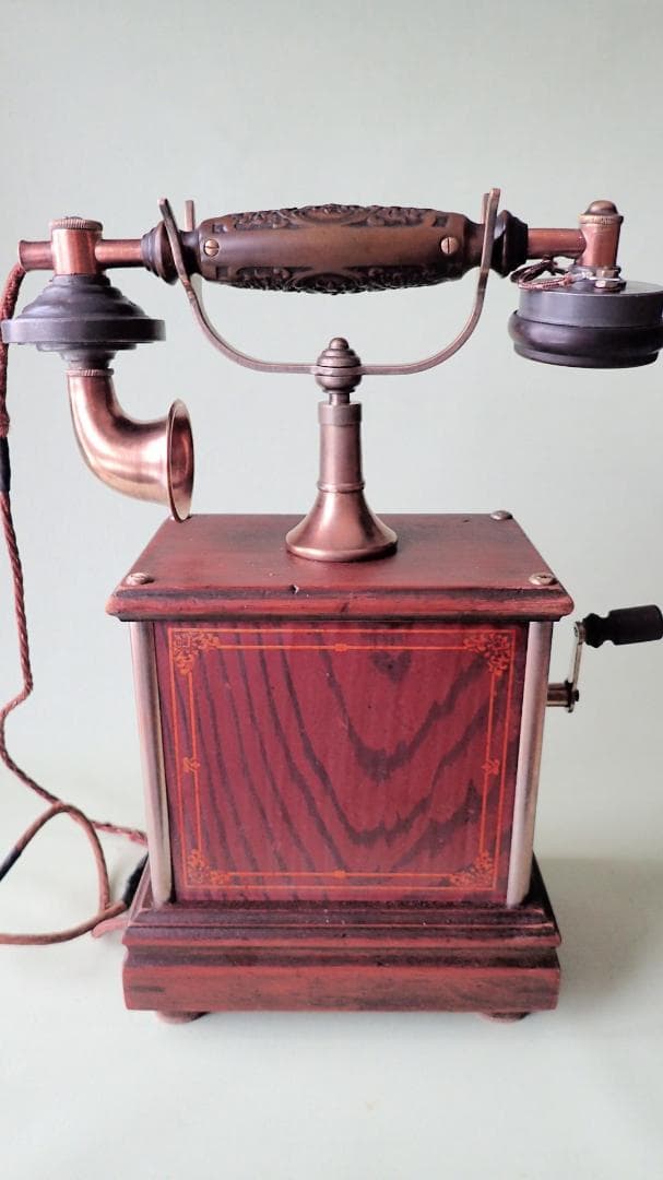 レトロ電話　大正8年 デルビル磁石式甲号卓上電話機　ベルが鳴ります　アンティーク