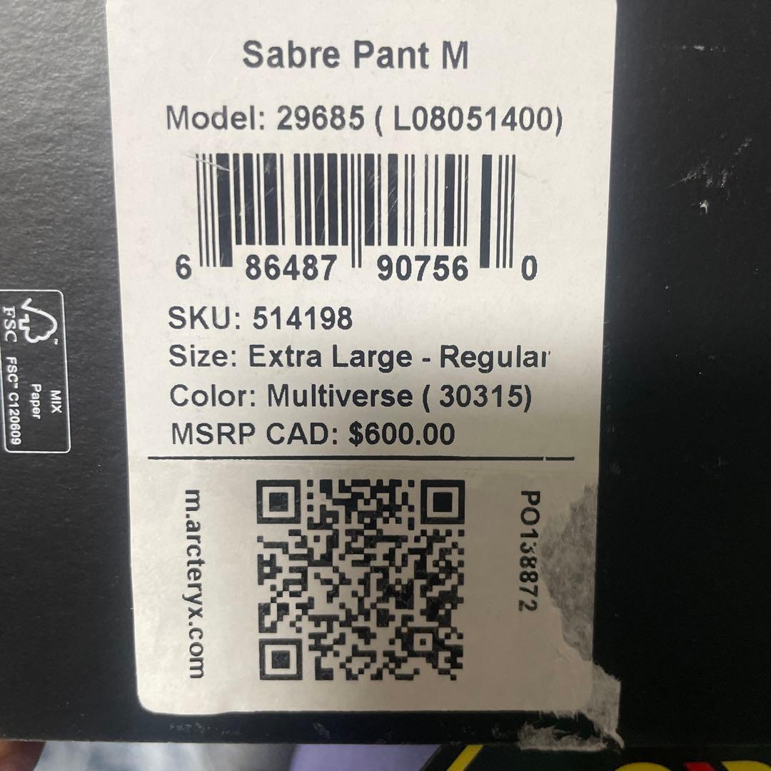 スノーボード arcteryx sabre pant