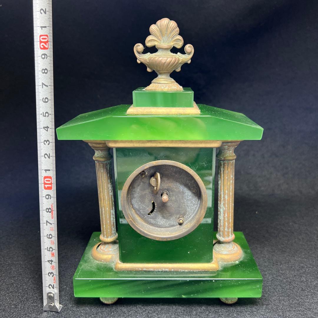 精工舎　ガラス宮型置時計　稼動品　高約22㎝/1708g 東Y8-0122☆2F