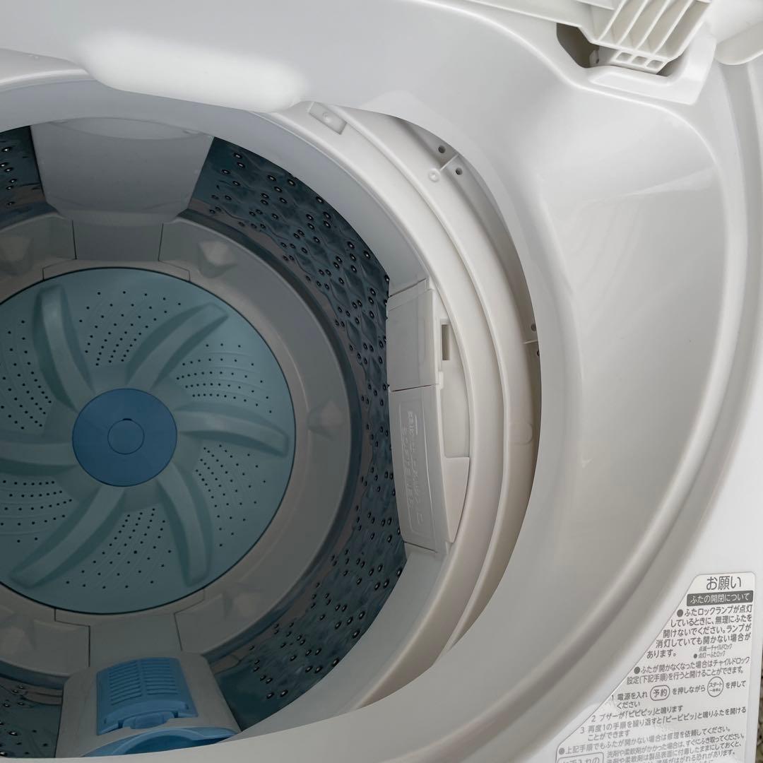 TOSHIBA 洗濯機 5kg AW-5G9(W) 2021年製 分解洗浄済み