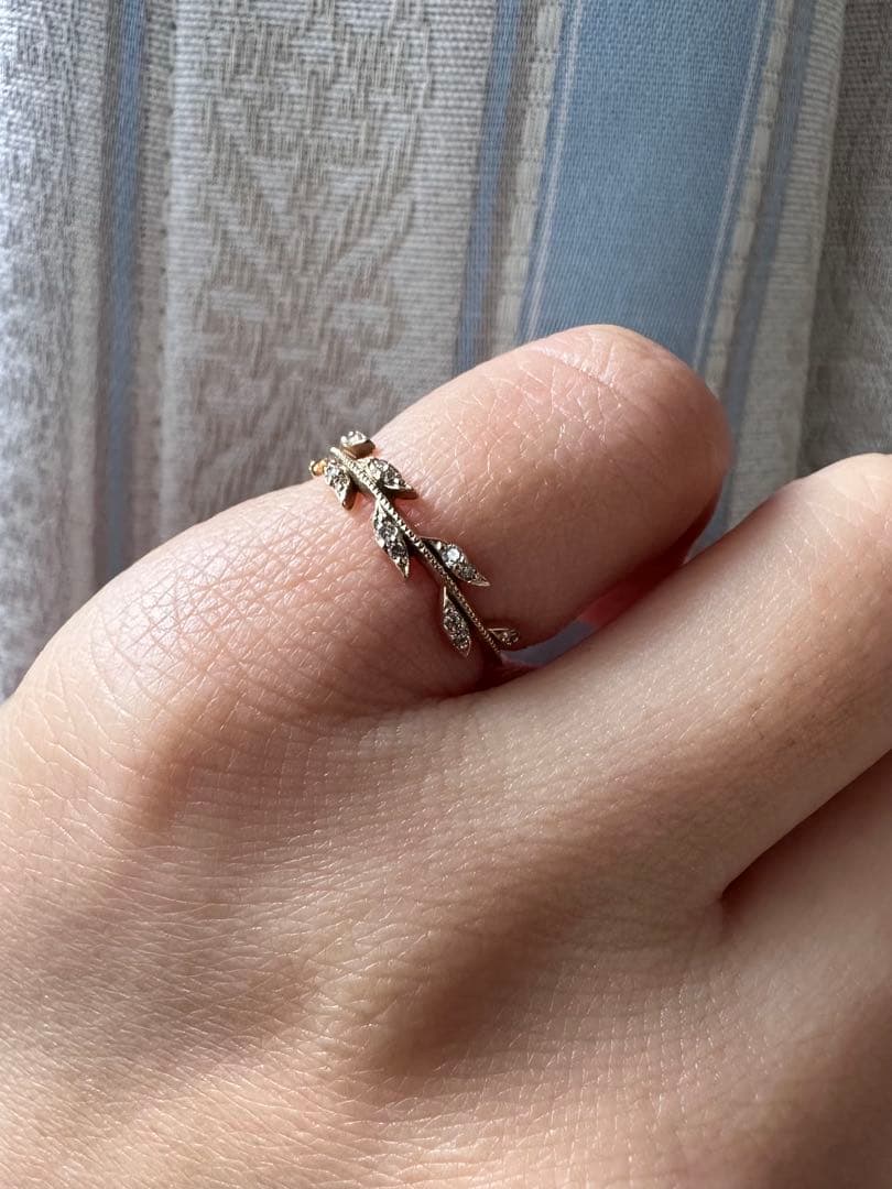 専用ページ‼️ agete アガット　K10 5号　廃盤　月桂樹　ローレルリーフ