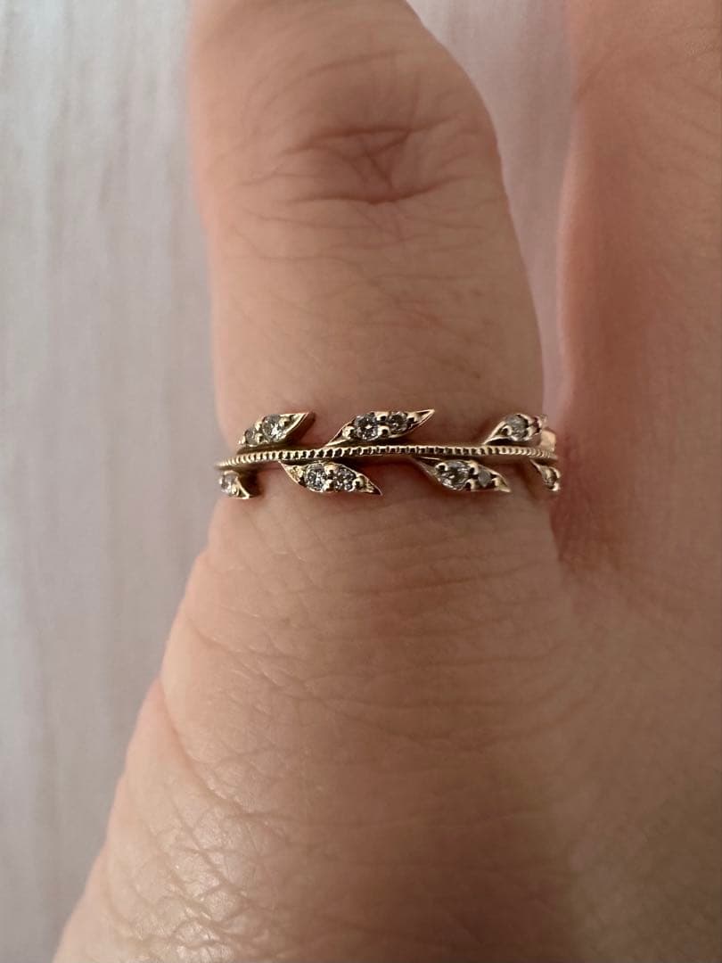 専用ページ‼️ agete アガット　K10 5号　廃盤　月桂樹　ローレルリーフ