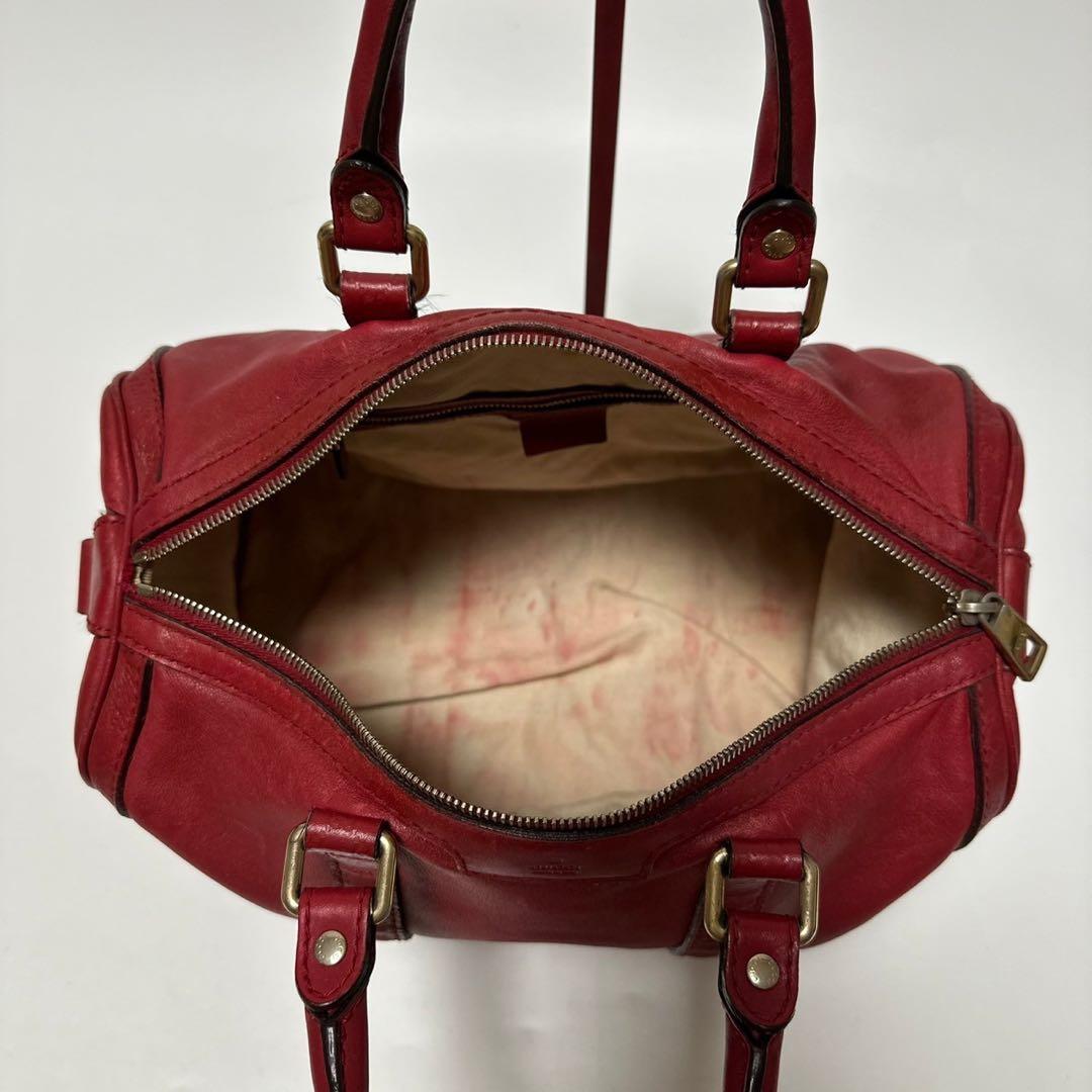 j99【美品】グッチ　GGシマ　レザー　2way ショルダー　ボストンバッグ.