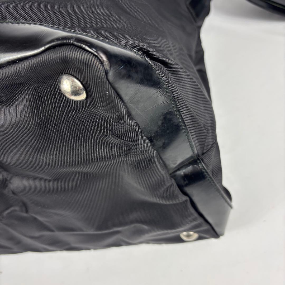 グッチ 大容量ボストンバッグ 　トラベルバッグ 　ナイロン×レザー　ブラック