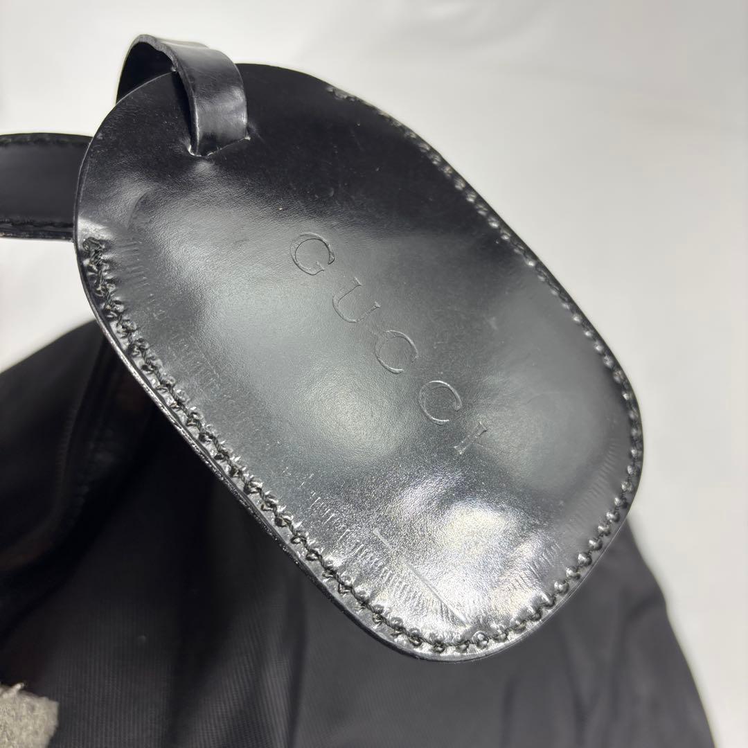 グッチ 大容量ボストンバッグ 　トラベルバッグ 　ナイロン×レザー　ブラック