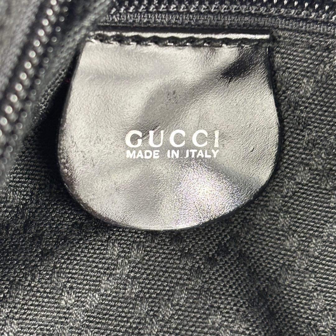 グッチ 大容量ボストンバッグ 　トラベルバッグ 　ナイロン×レザー　ブラック