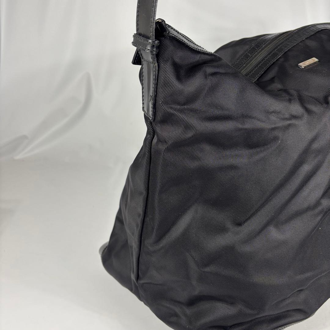 グッチ 大容量ボストンバッグ 　トラベルバッグ 　ナイロン×レザー　ブラック