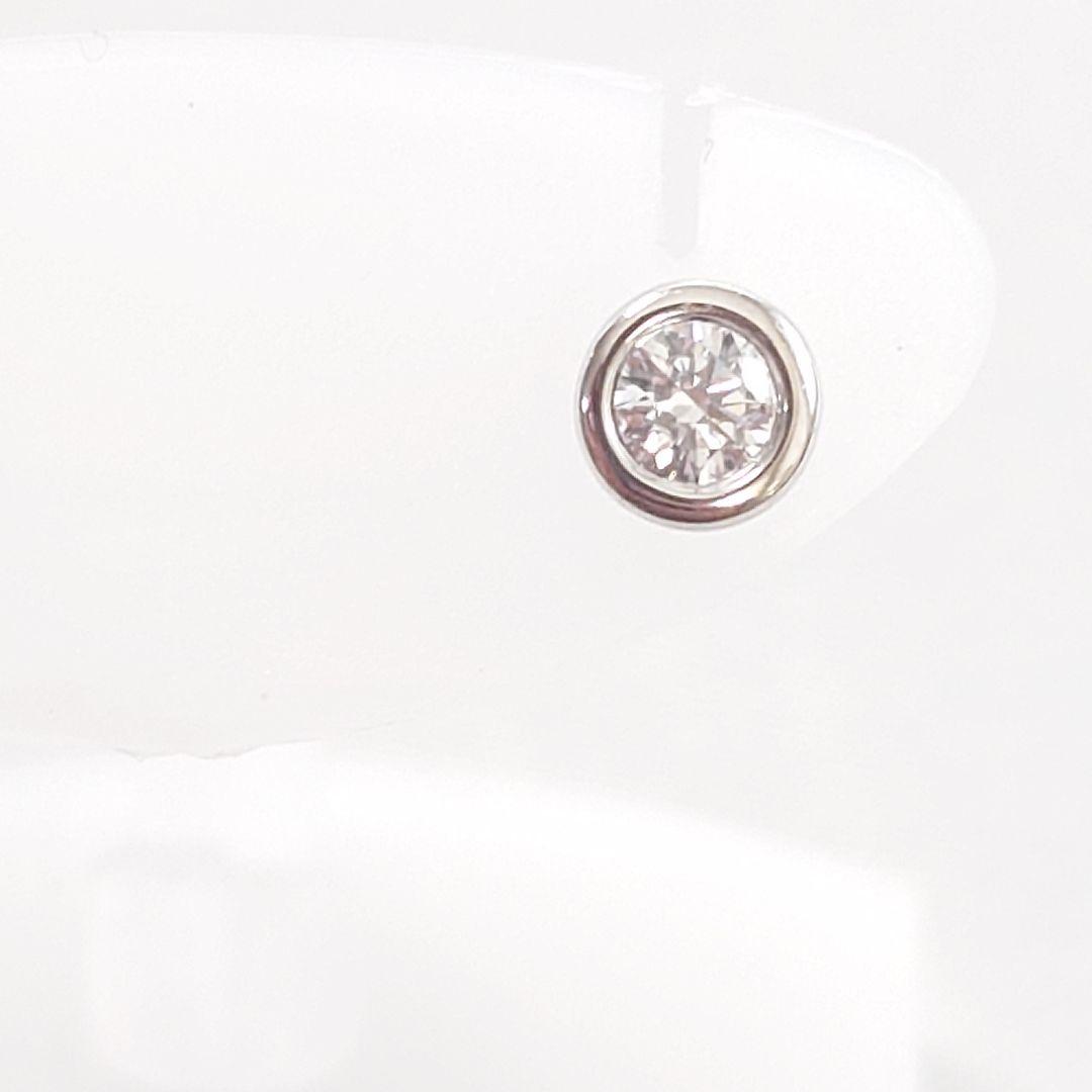 ティファニー Pt950 バイザヤード ダイヤモンド ピアス 7308