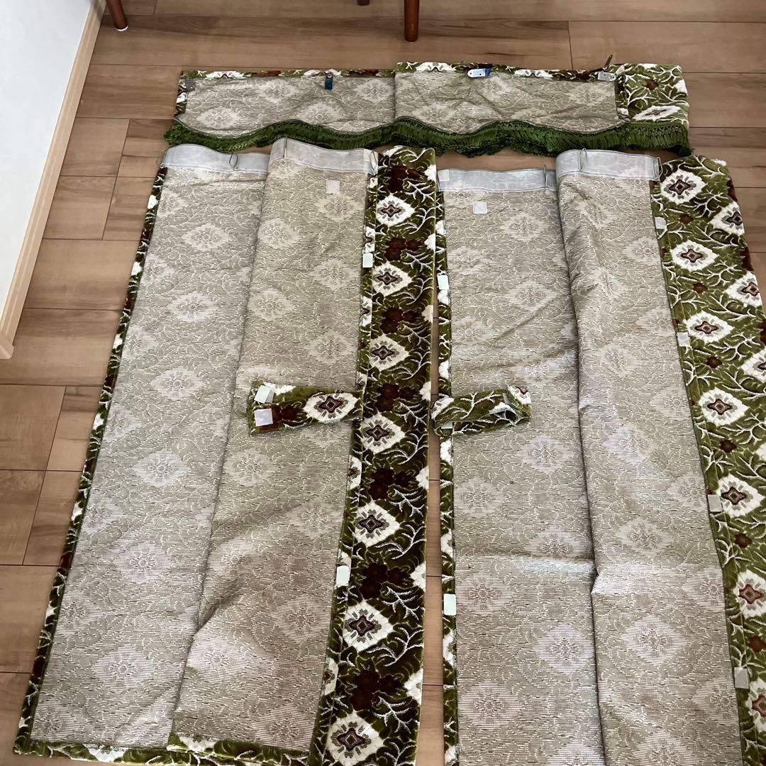 金華山　大花束 緑　サイドカーテン両面仕様