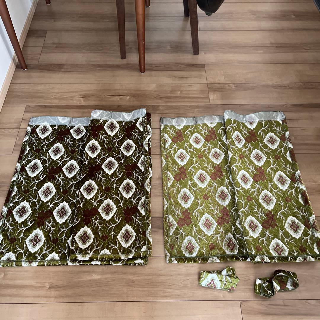 金華山　大花束 緑　サイドカーテン両面仕様