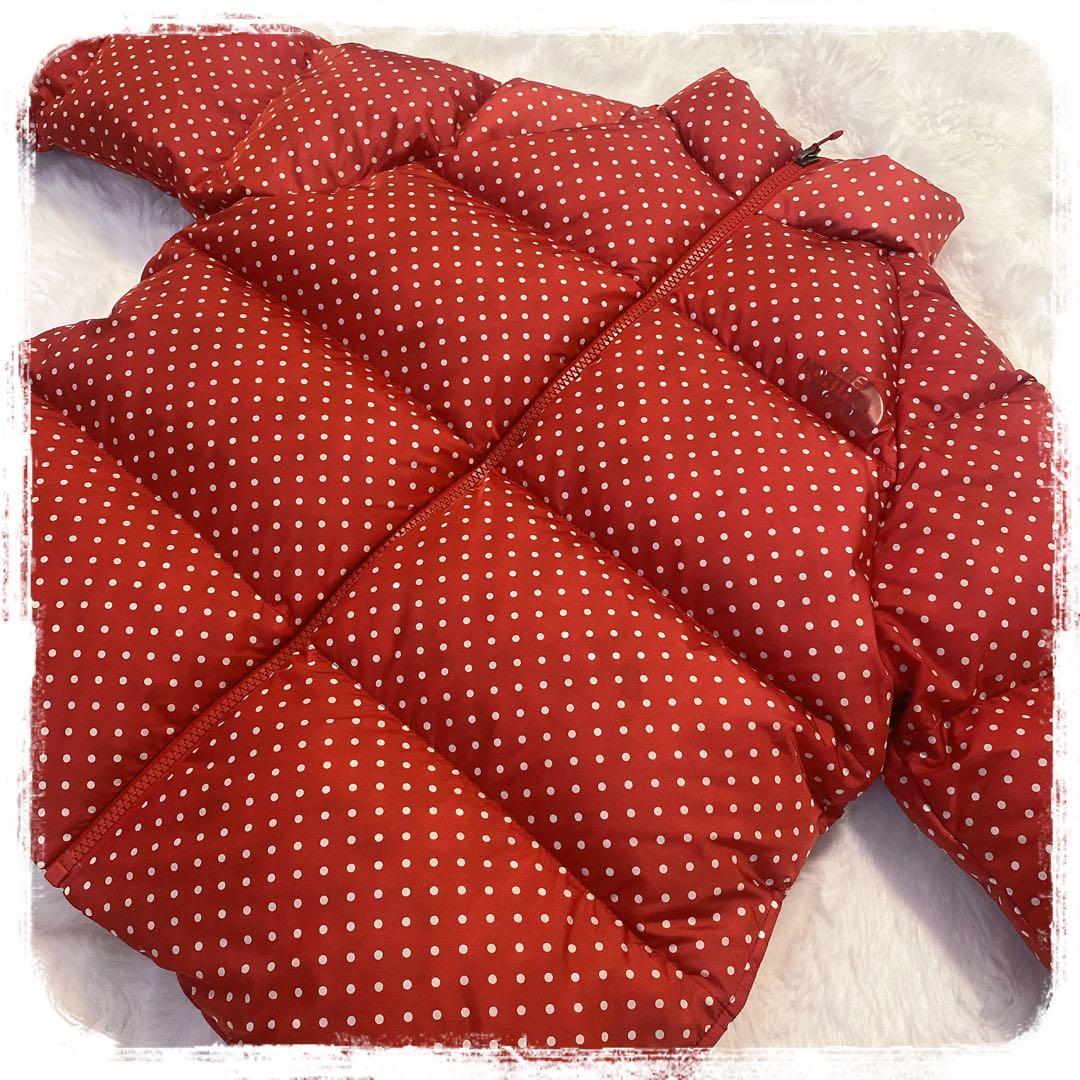 THE NORTH FACE ノースフェイス ダウン ヌプシ 水玉 ドット 赤