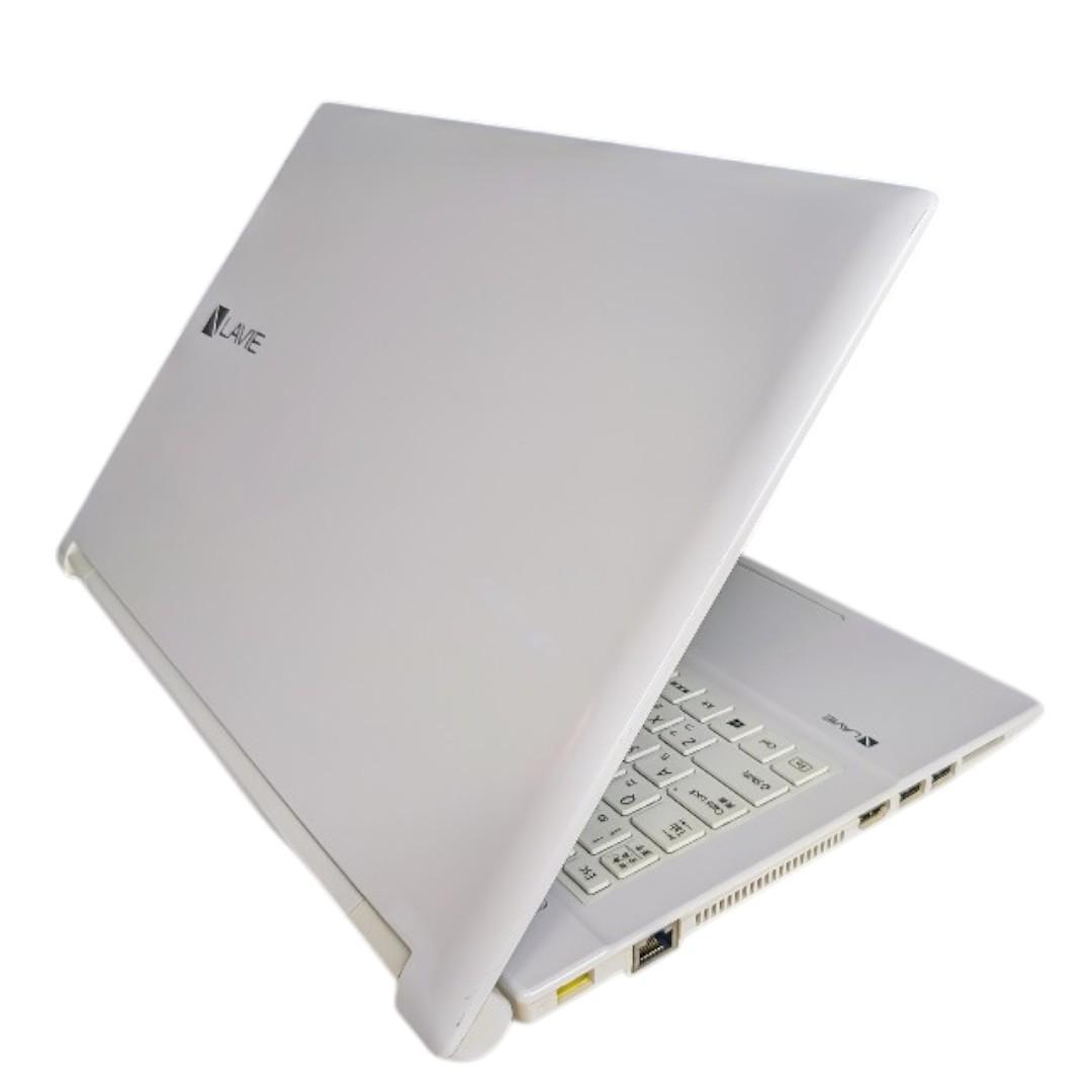 すぐ使える　NEC　LAVIE　可愛い白　ノートパソコン　お子様の練習用に！