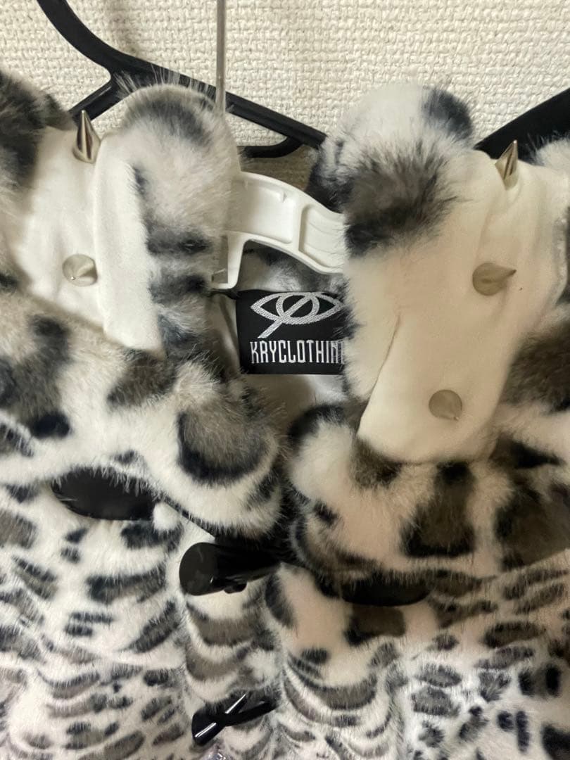 KRYclothing レオパード柄 スタッズダッフルコート