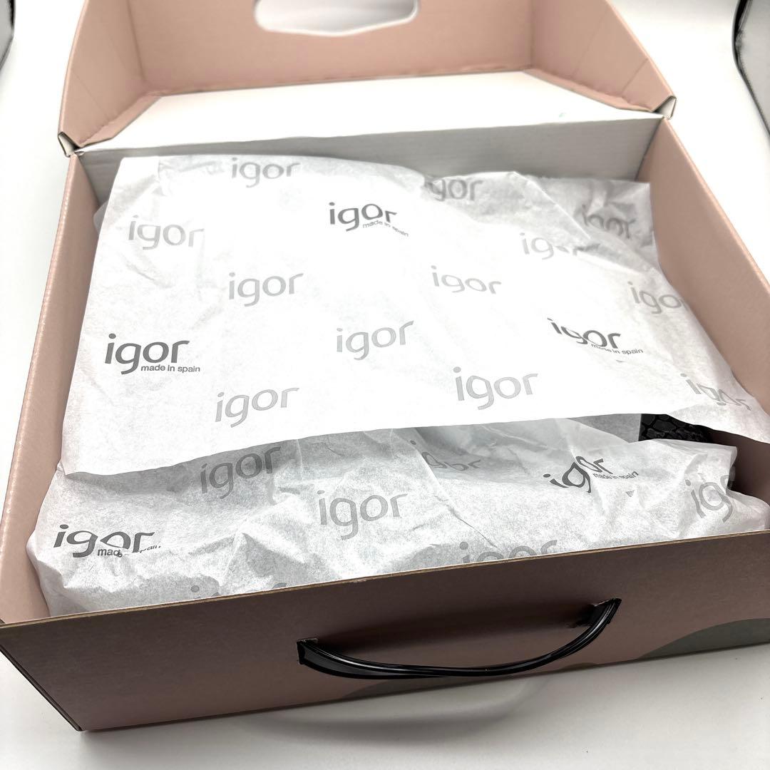 【完全未使用品】igor レインシューズ スペイン製39（25cm）ブラック箱