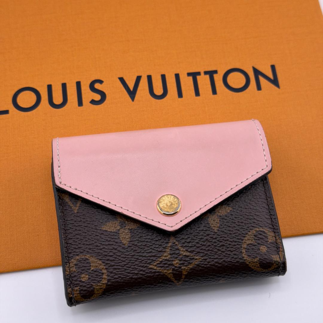 ひめルイヴィトン モノグラム ポルトフォイユ ゾエ ローズバレリーヌ