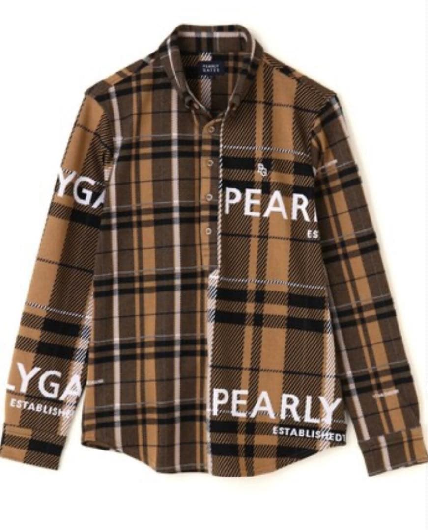 パーリーゲイツＷジャガード長袖ボタンダウンカットソープルオーバー