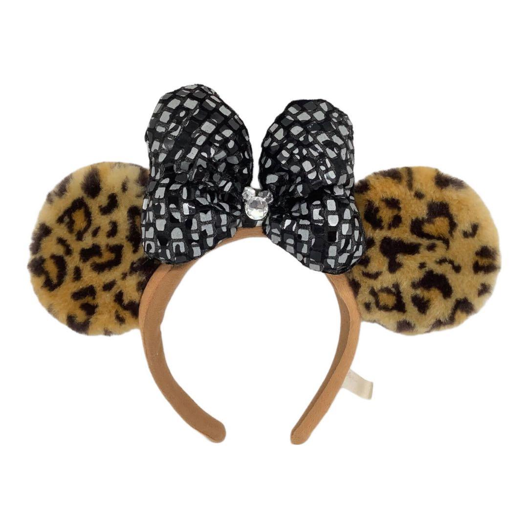 ディズニーカチューシャ　ヒョウ柄　ミニー
