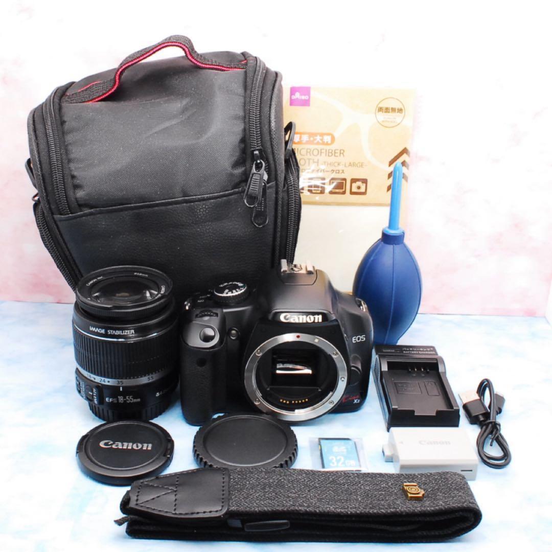 キャノン Kiss X2★一眼レフカメラ★美品＆ショット数少★手ぶれ補正