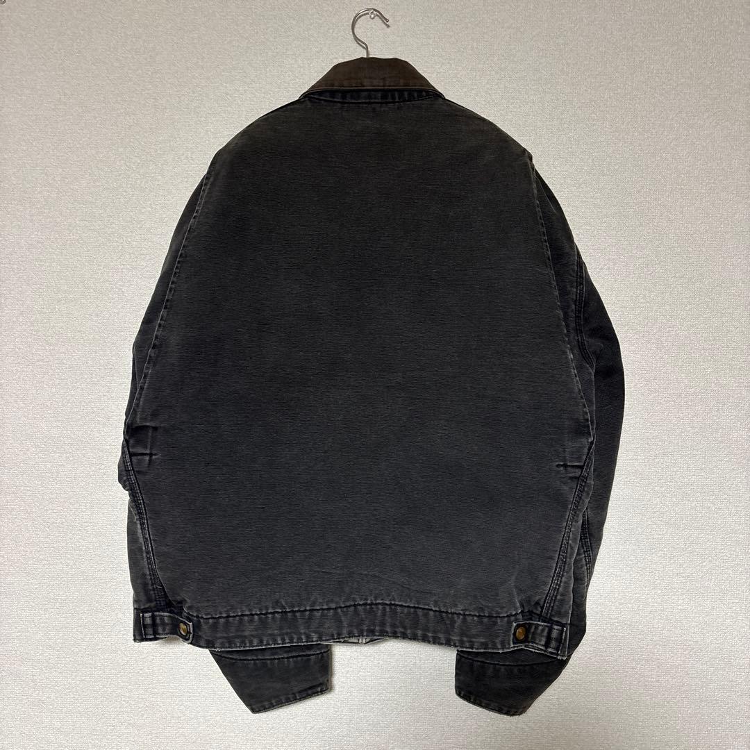 90s カーハート　デトロイトジャケット　ブラック　フェード