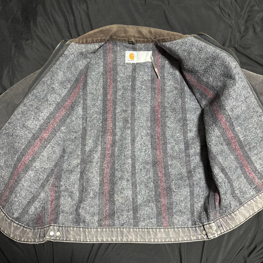 90s カーハート　デトロイトジャケット　ブラック　フェード