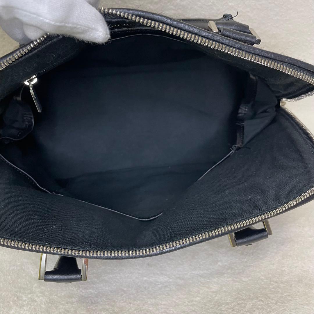 BURBERRY バーバリー ハンドバッグ チェック柄 ウール レザー