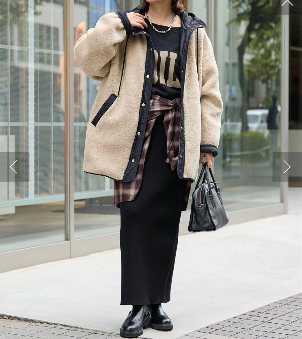 極美品★ RIVE DROITE フードボアコート