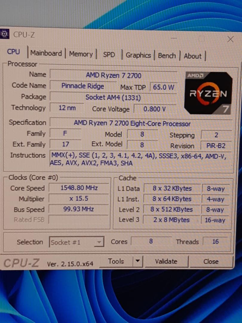 hikari　自作PC　RYZEN7 2700・16GB・128GB・OS