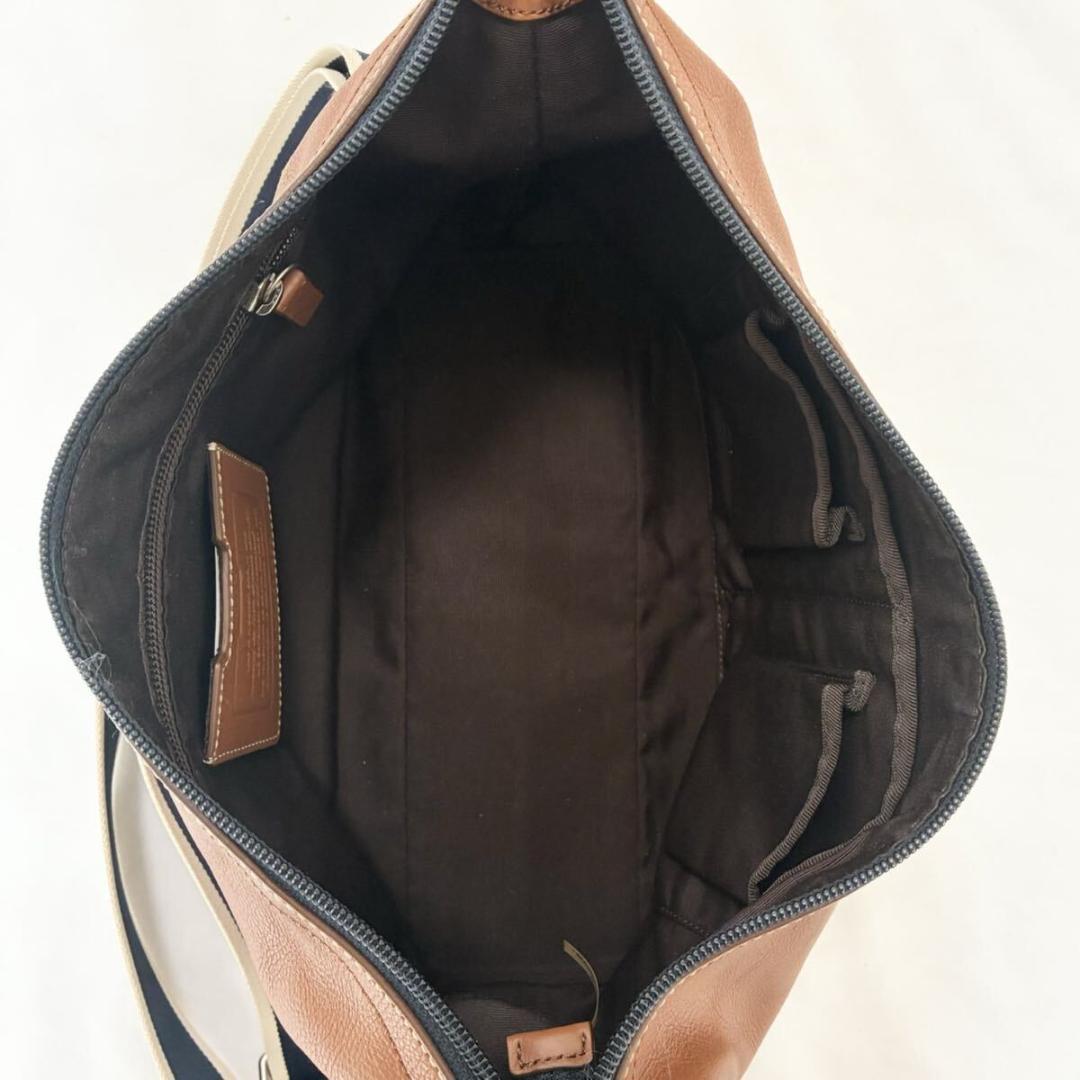 【美品/カード付】コーチ ヘリテージ ショルダーバッグ レザー 斜め掛け 肩掛け